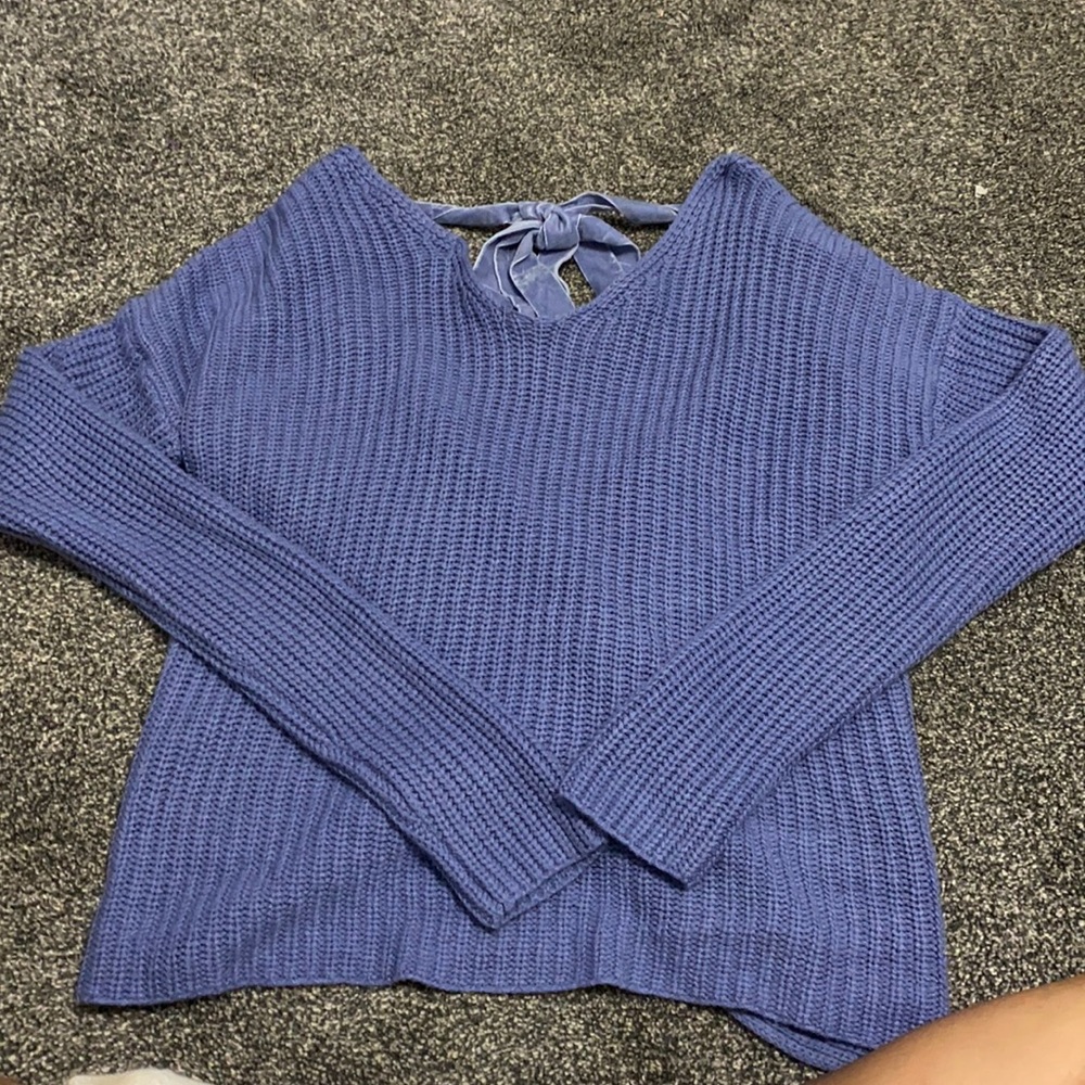 Open back sweater